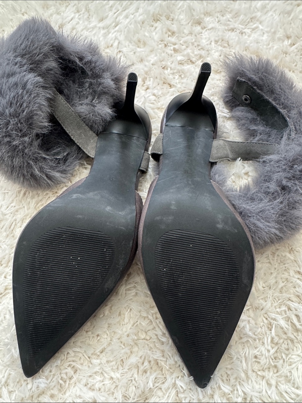 Australia luxe fur gray mules size 8 - Picture 5 of 8